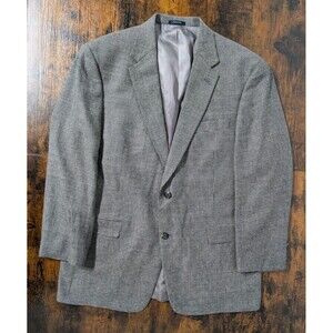 HART SCHAFFNER MARX 1887 Mens 44R Gray Tweed Wool Blazer Suit Jacket USA Made